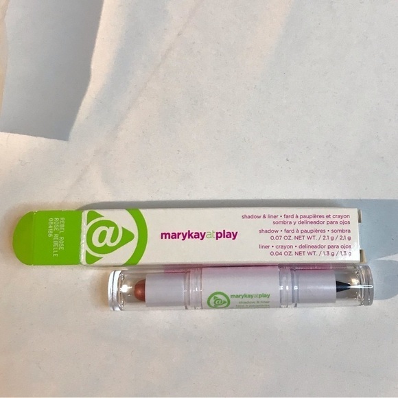 ⭐️RARE⭐️NIB MARY KAY AT PLAY SHADOW AND LINER COMBO IN SHADE REBEL ROSE - Picture 3 of 5